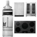 36 Induction Cooktop, Range Hood, Microwave, Refrigerator, Dishwasher, Wine Cooler H2968