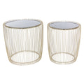 Metal Accent Table Set of 2 Y415201