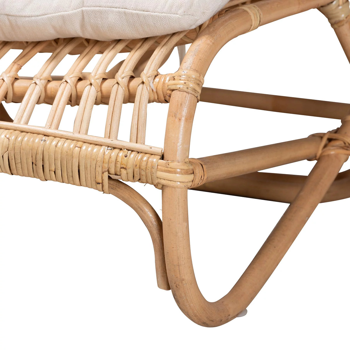 Natural Brown Rattan Chaise V3125