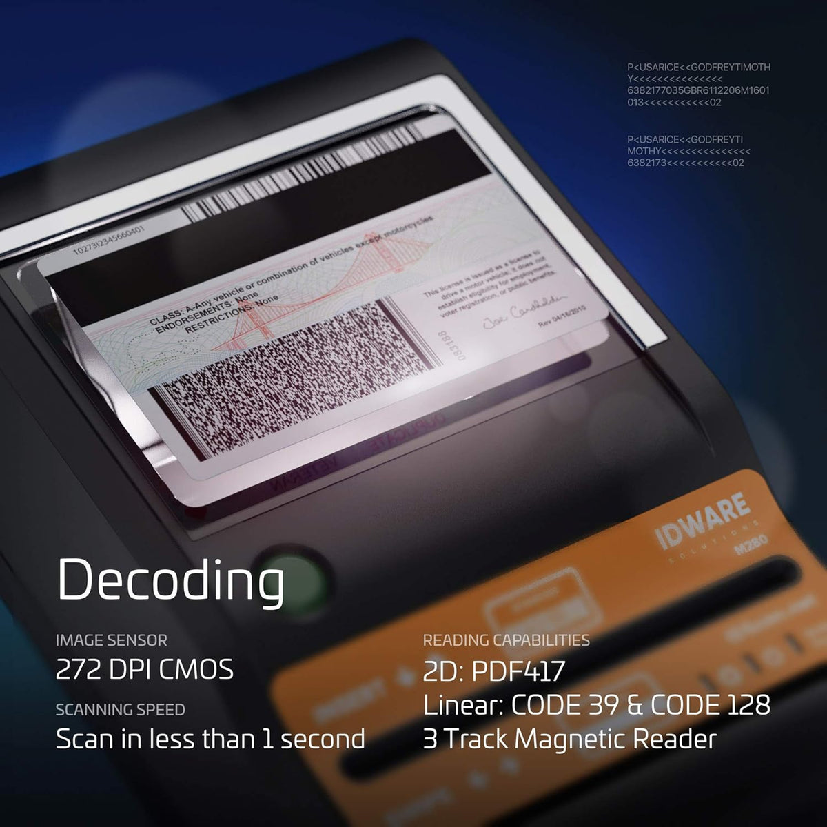 ID Scanner Desktop Solution with M280 ID Scanner E5421