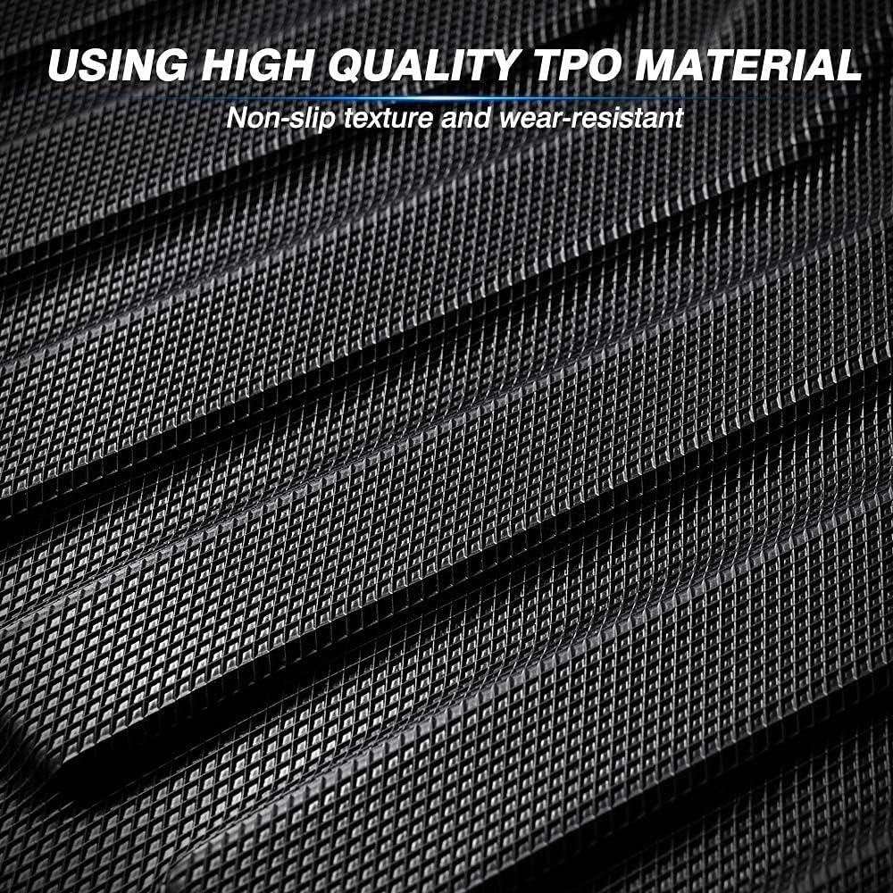 Custom Fit All Weather Rubber Floor Mats 2 Row Set Black N955939