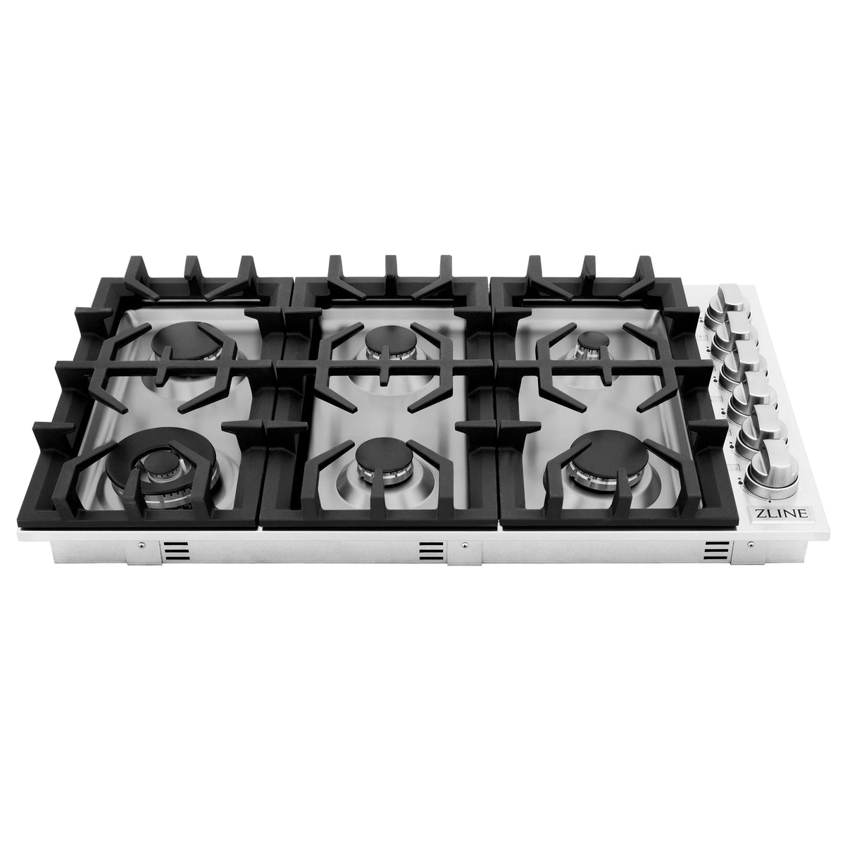 36 in. Stainless Steel Dropin Cooktop with 6 Gas Burners J670