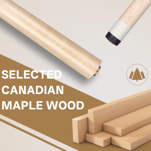 4 Pcs 58 Inch Canadian Maple Wood Pool Cue Stick X688