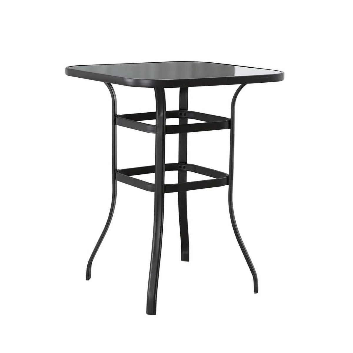 8-Piece Beige Black Metal Outdoor Dining Set A227