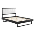 Twin Wood Platform Bed with Angular Frame R578