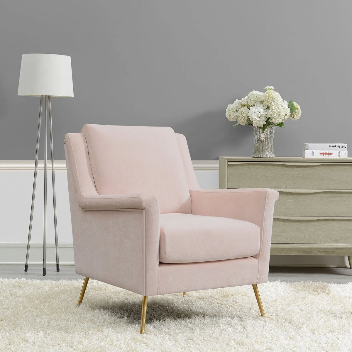 Blush Pink Accent Chair W16087