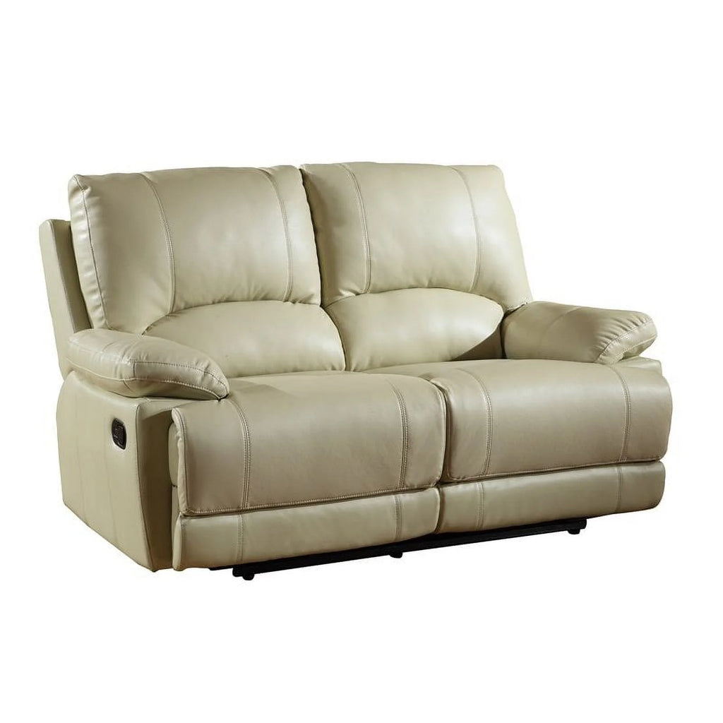 Beige Faux Leather Sofa Set L2312
