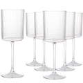 24 Pack 6oz Clear Ribbed Plastic Champagne Flutes L60813