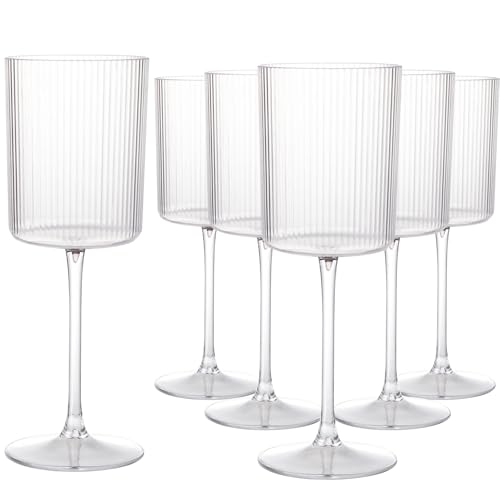 24 Pack 6oz Clear Ribbed Plastic Champagne Flutes L60813