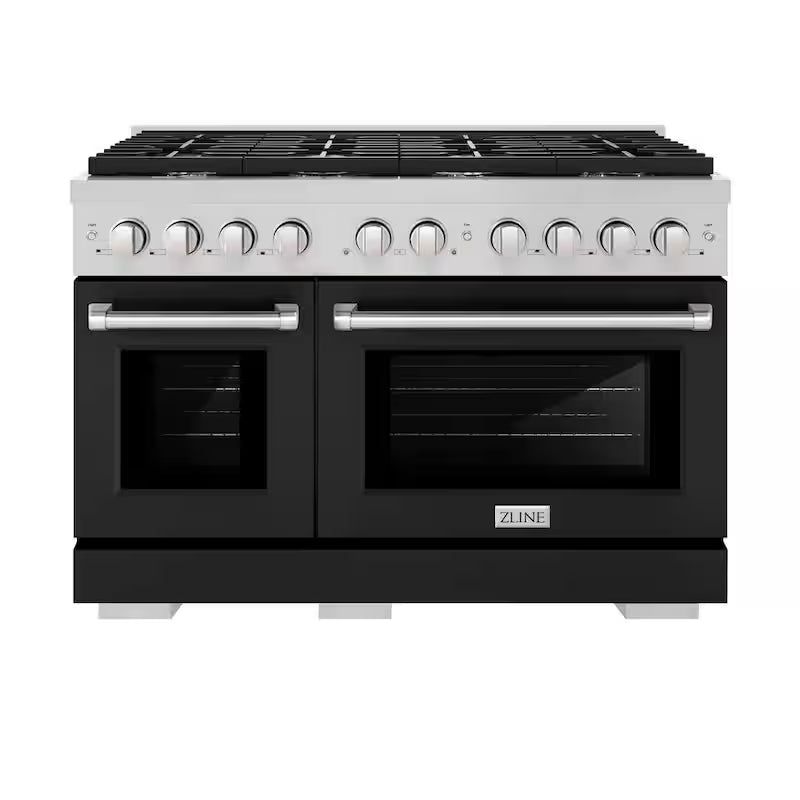 8-Burner Freestanding Gas Range and Double Convection Oven in Stainless Steel E6626