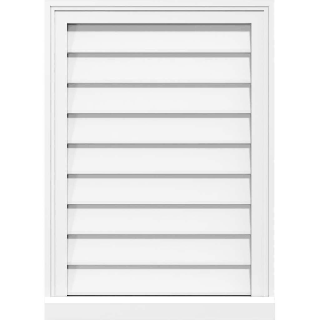 Vertical Surface Mount PVC Gable Vent M950912