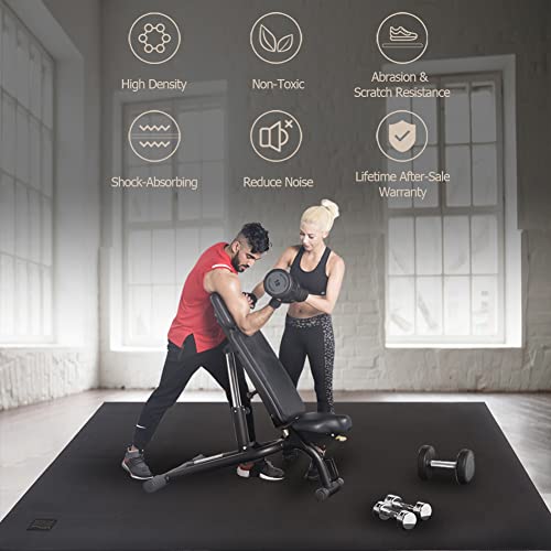 Extra Wide Large 7mm Thick Exercise Mat W34253