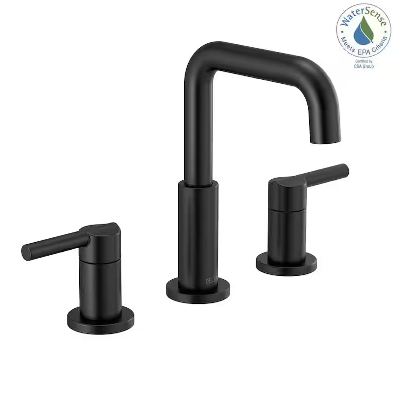 8 in. Widespread 2-Handle Bathroom Faucet Matte Black B690631