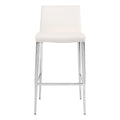 White Faux Leather 26" Counter Stool Set of 2 K370