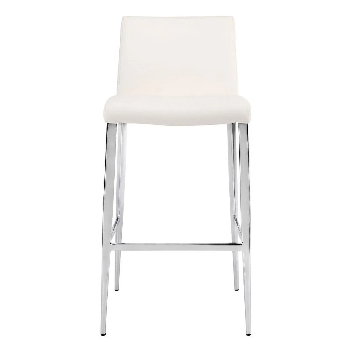 White Faux Leather 26" Counter Stool Set of 2 K370