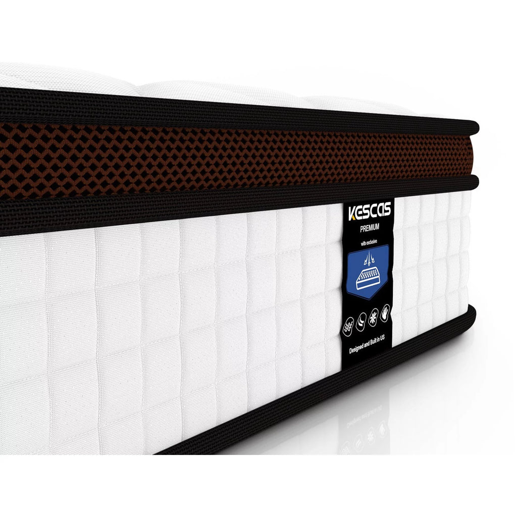Queen Size 8 inch Hybrid Mattress with Cooling Gel Memory Foam V7640