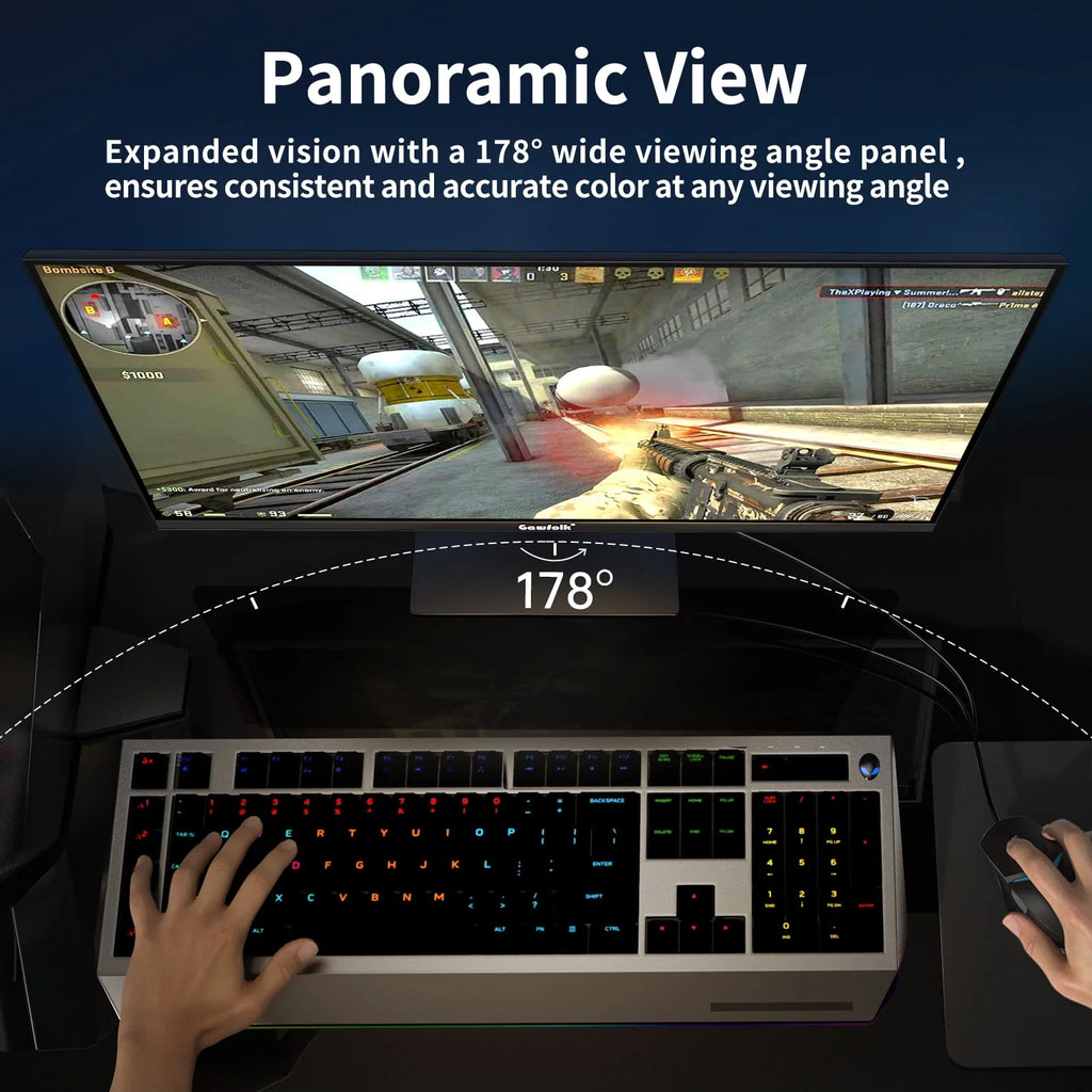 24.5 inch Curved Gaming Monitor 180hz FHD Frameless VA Black Y10463
