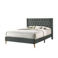 Gray Full Tufted Panel Bed G38827