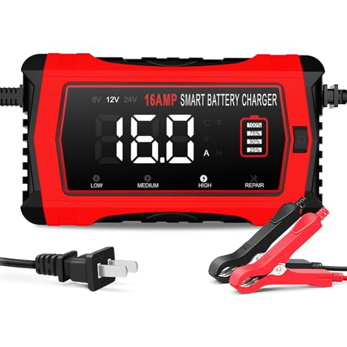 16 Amp 6V 12V 24V Battery Charger G89035