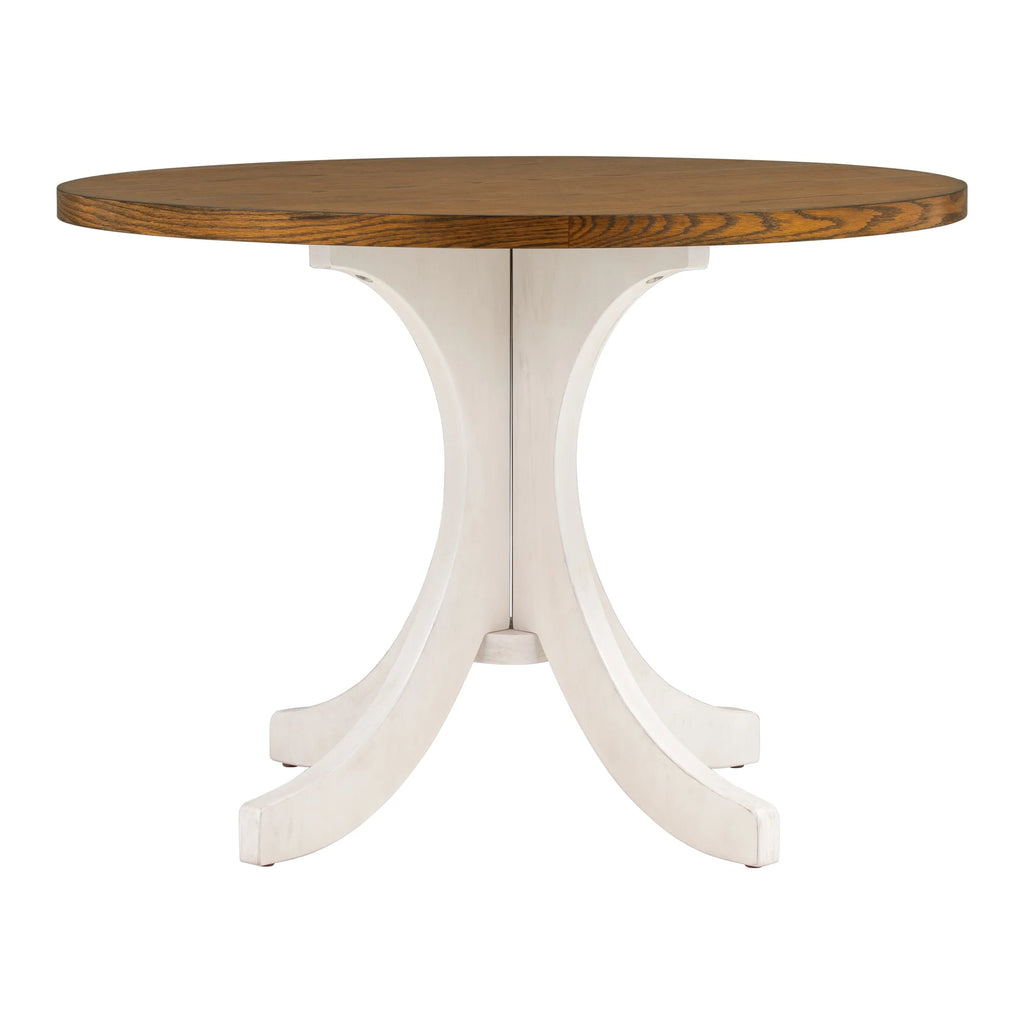 Mid-Century Solid Wood Round Dining Table U970504