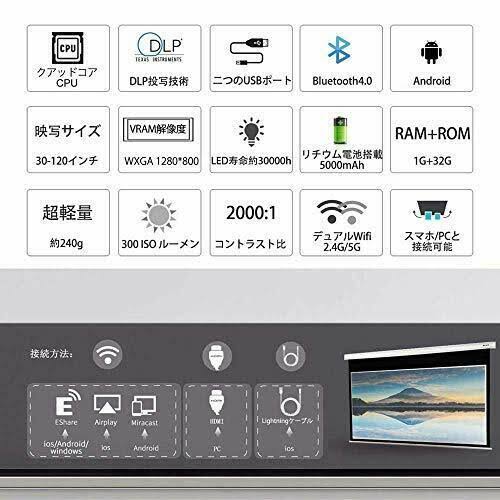 Smart Mobile DLP Mini Projector V94832
