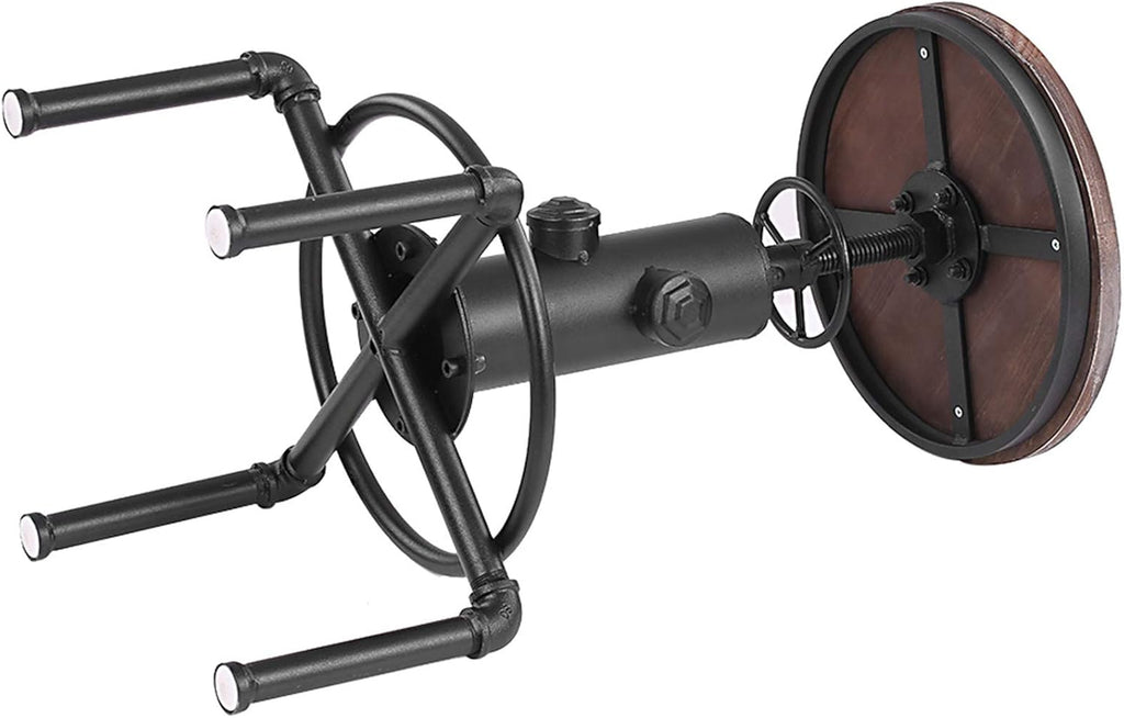 Black Adjustable Swivel Bar Stools Set of 2 G281069