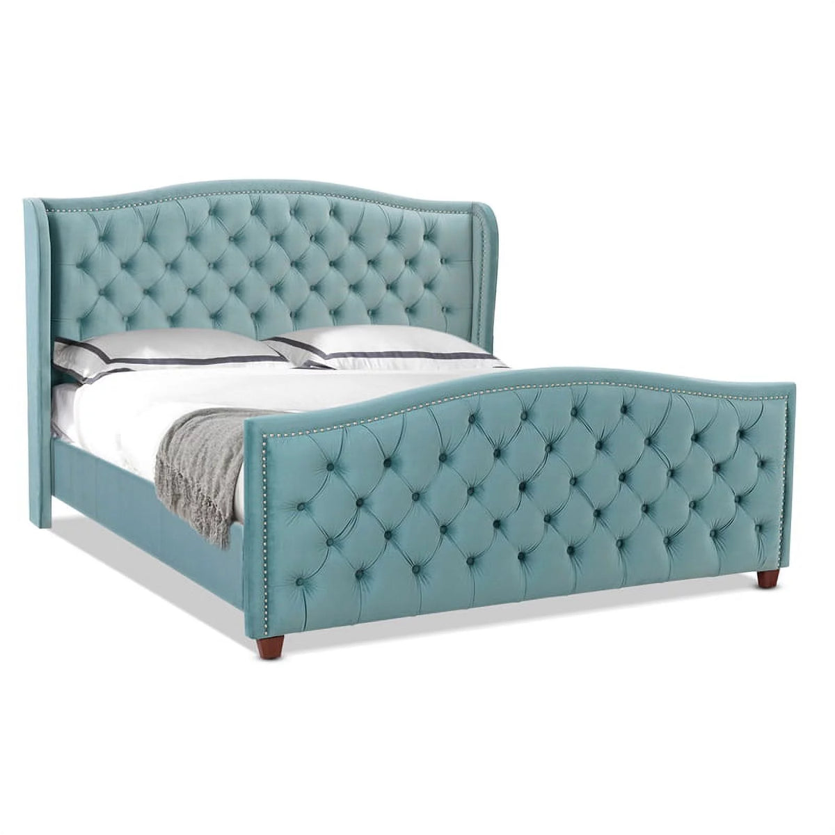 King Size Tufted Wingback Bed D477972