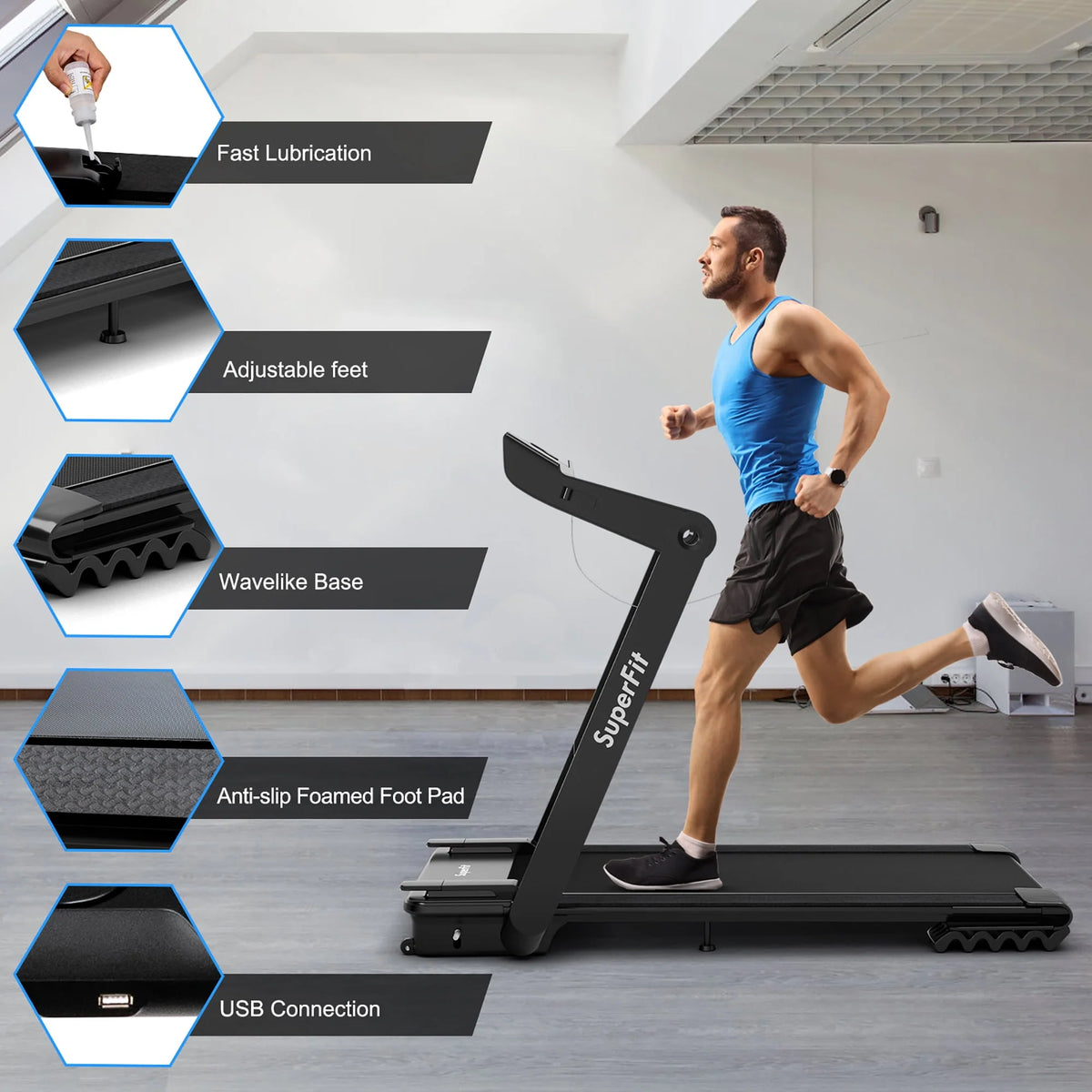 4.0HP Foldable Electric Treadmill U651176