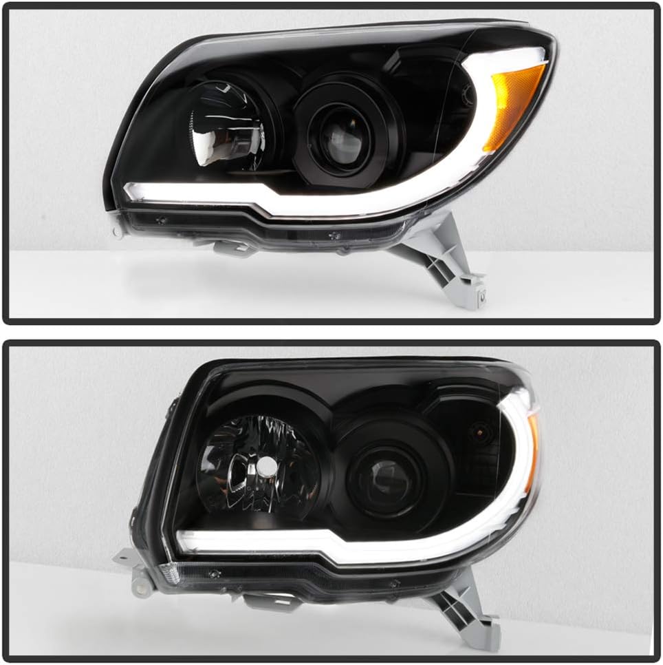 Black LED Projector Headlights Set Left+Right P79694