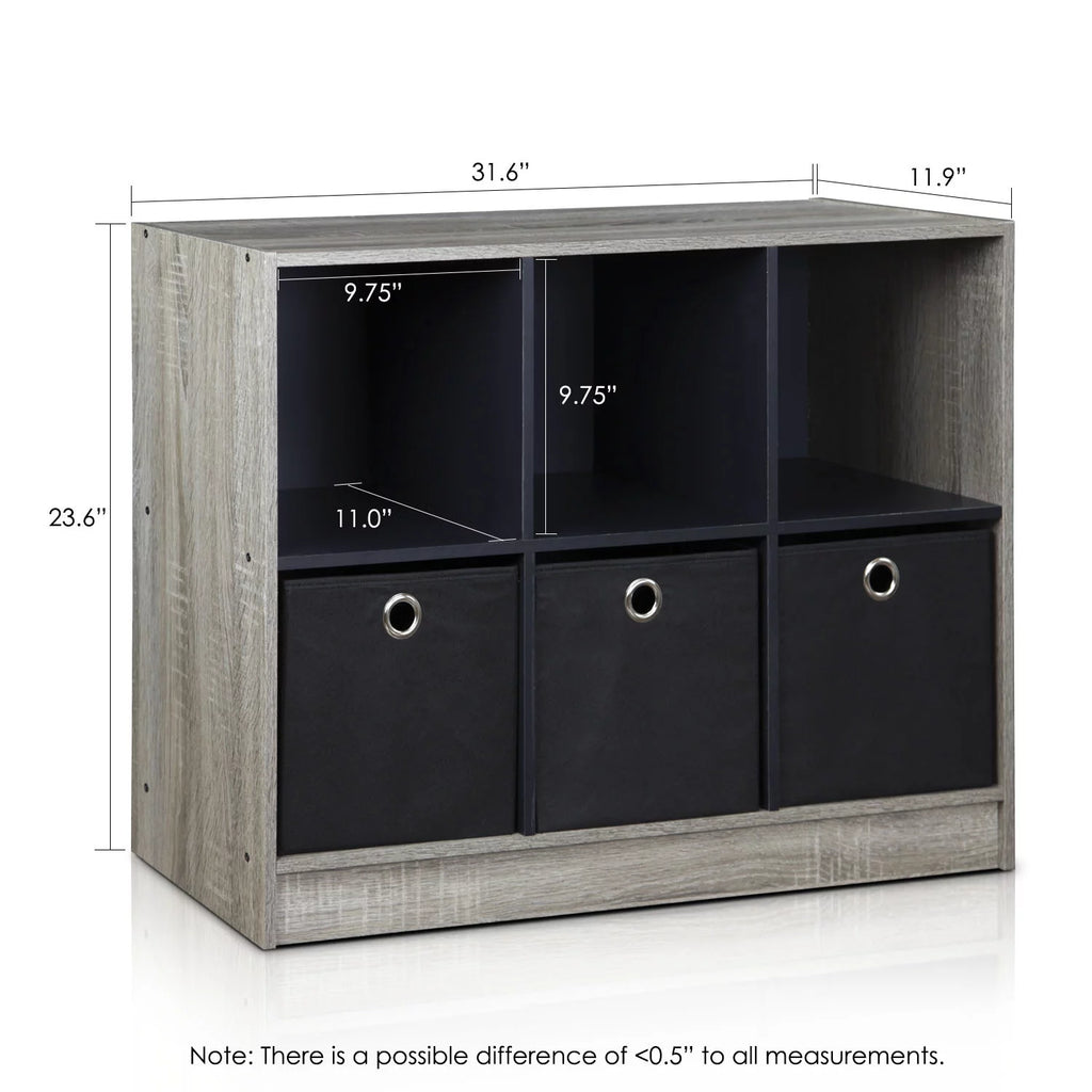 3x2 Bookcase Storage with Bins H67245