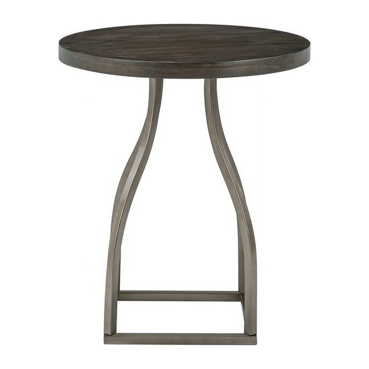 Round Walnut Veneer Table K656622