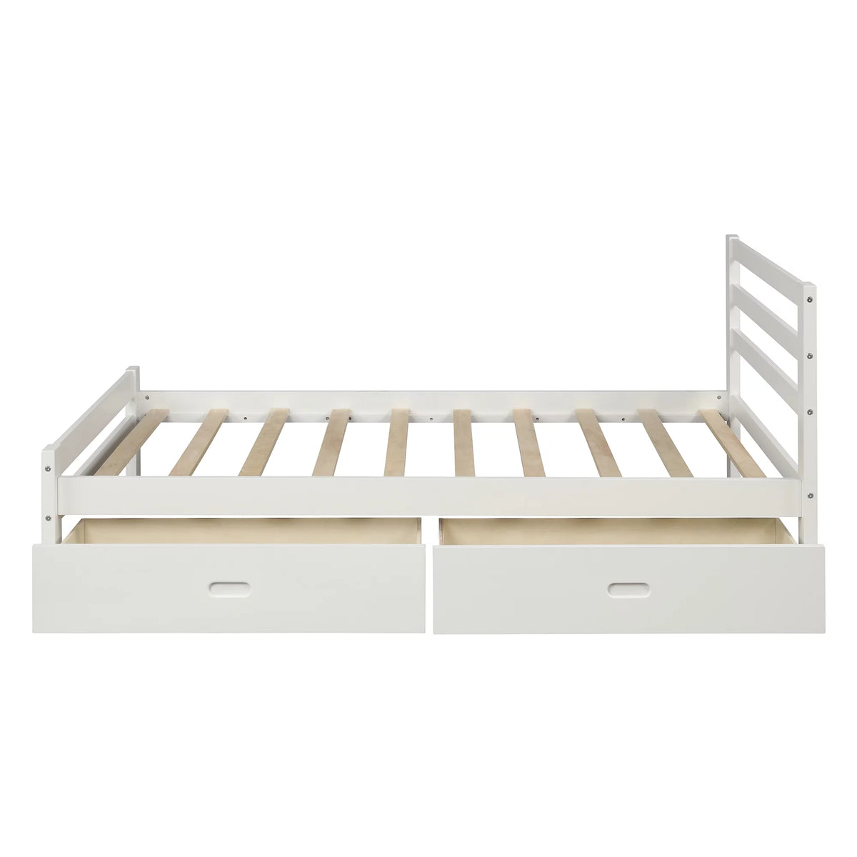 Wood Platform Bed Frame with Drawers and Headboard C155355