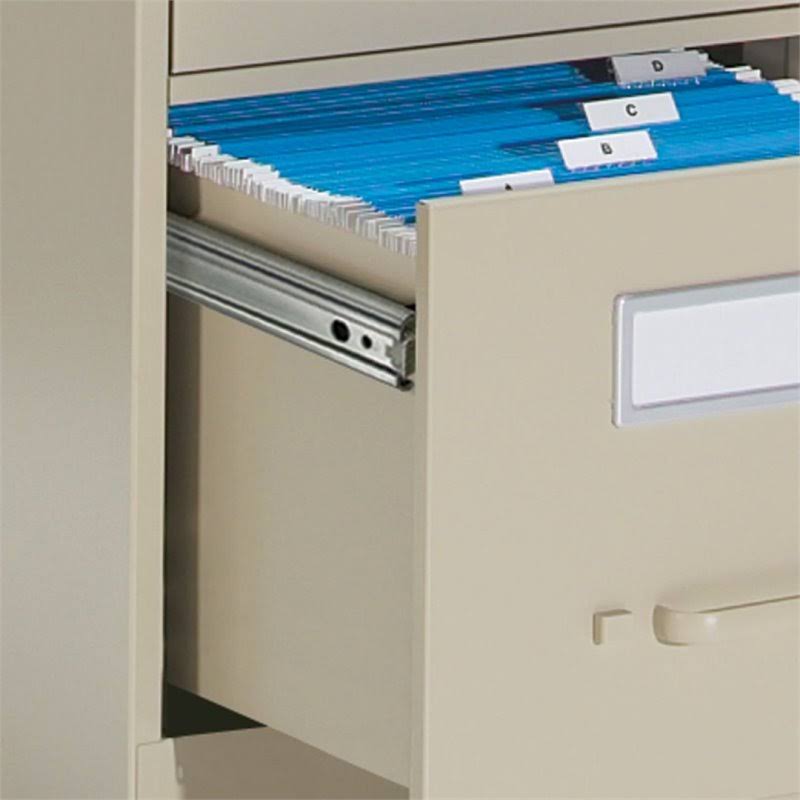 2 Drawer Legal Size Low Profile Metal File Cabinet Black I393968