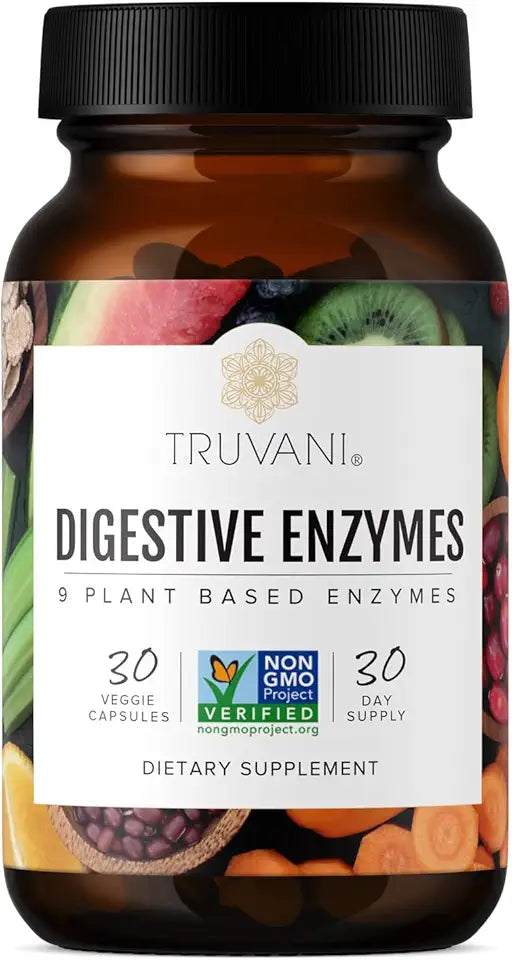 Digestive Enzymes 9 Enzyme Blend Non-GMO Capsules 30 Day Supply G84641