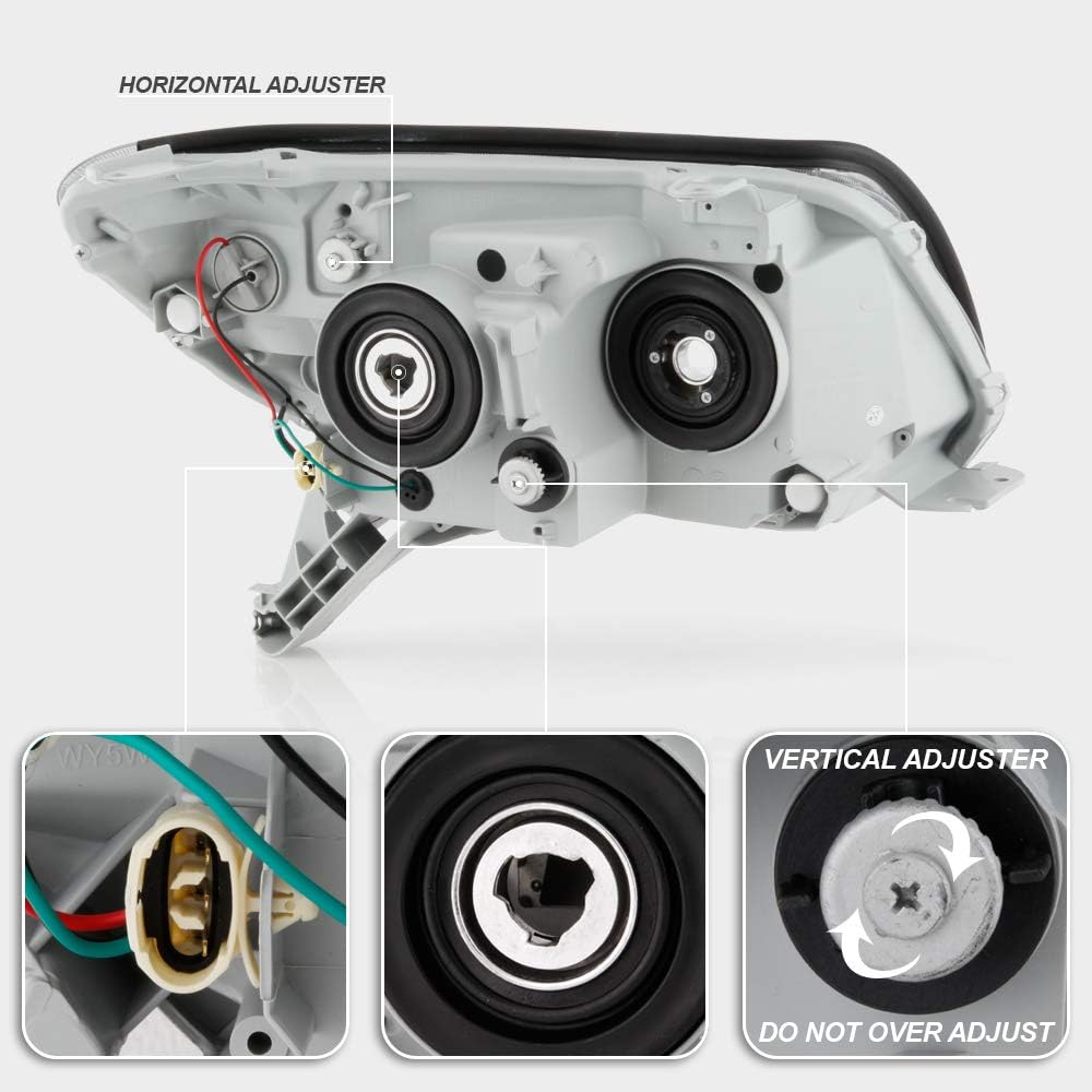 Black LED Projector Headlights Set Left+Right P79694