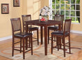 5 Piece Counter Height Table & 4 Faux Leather Upholstered Seat L298232