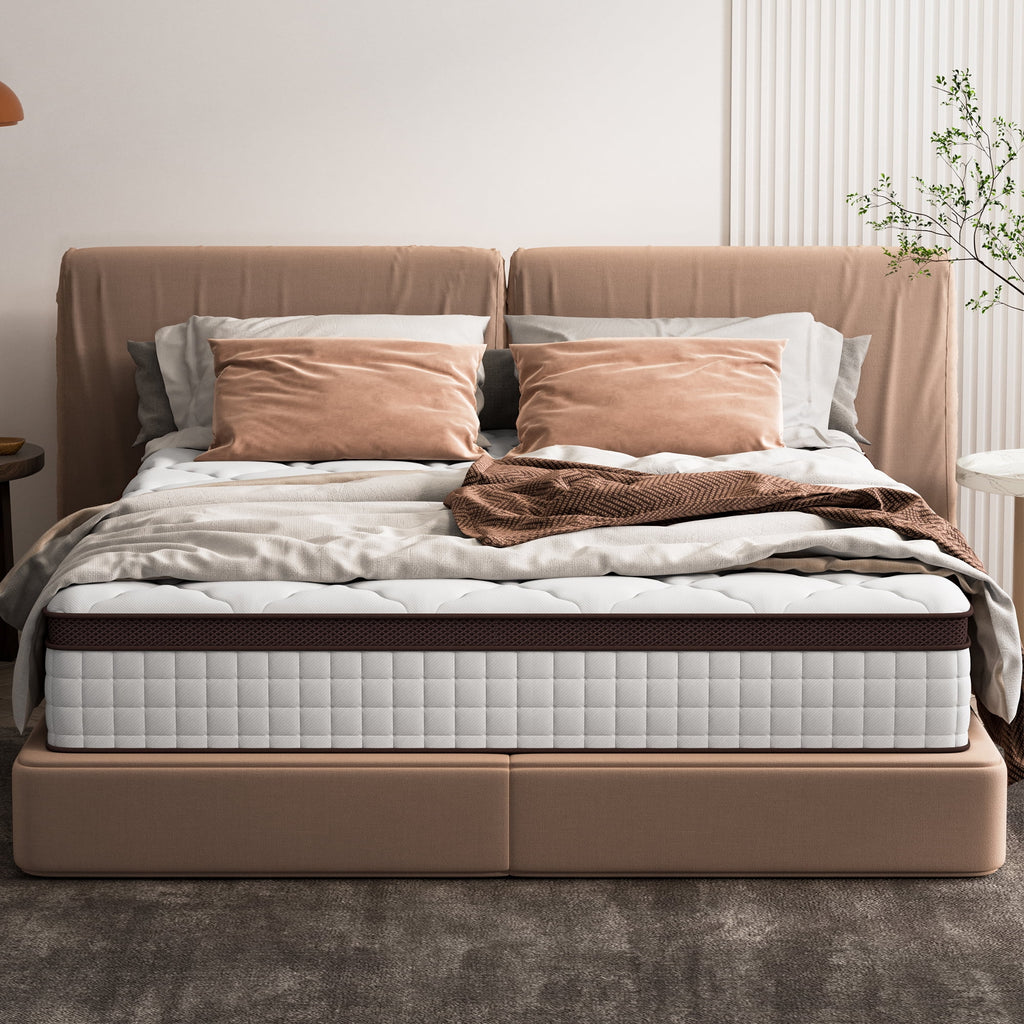 Queen Size 8 inch Hybrid Mattress with Cooling Gel Memory Foam V7640