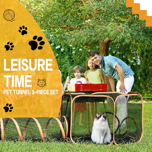 5 in 1 Outdoor Cat Tents with Tunnels T397395