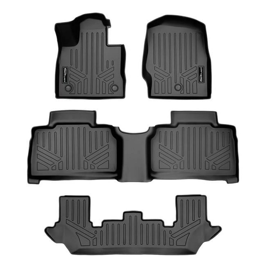 Black Floor Mats Liner Set with 2nd Row Bench Seats B4833