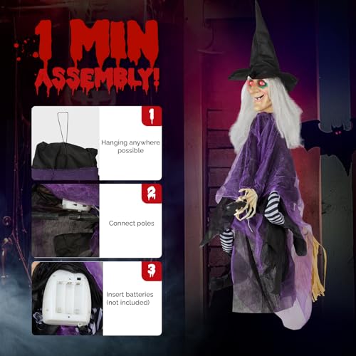 Hanging Witch Halloween Decoration Z7188