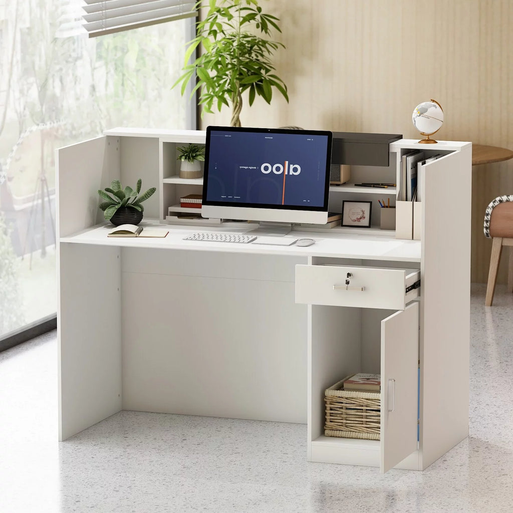 Rectangular Wood Reception Desk F86000
