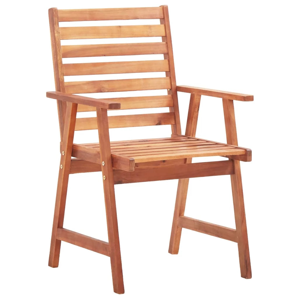 3 pcs Acacia Wood Patio Dining Chairs with Cushions I735831