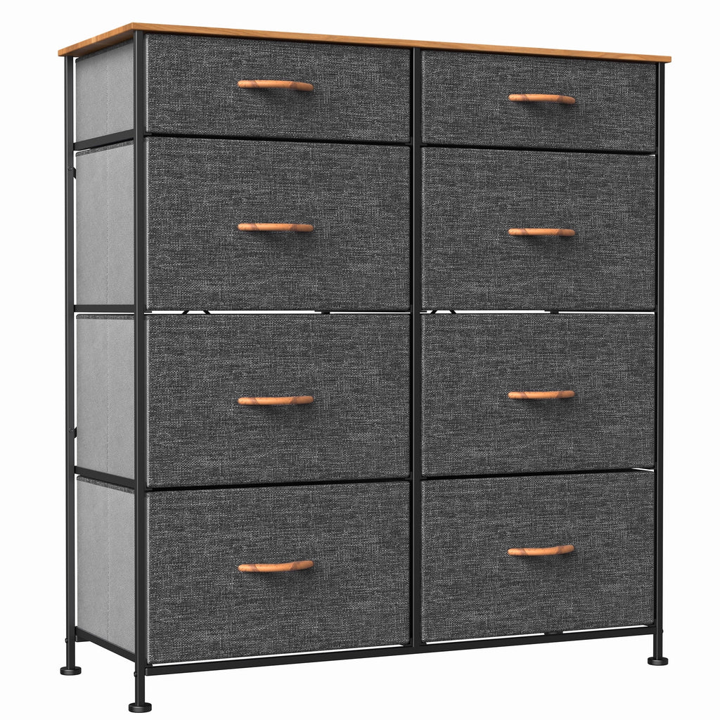 Dark Gray 8 Drawer Storage Dresser W587