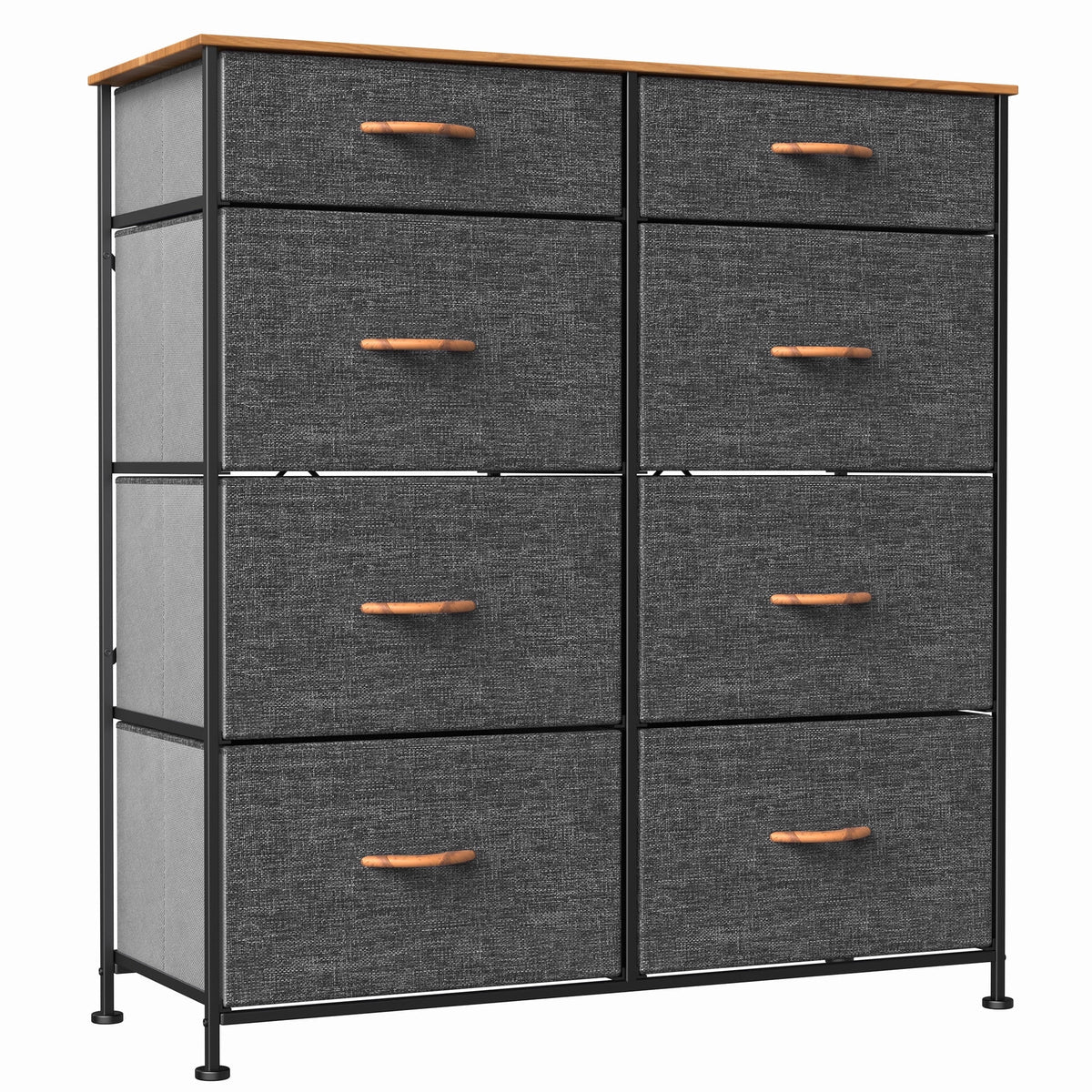 Dark Gray 8 Drawer Storage Dresser W587
