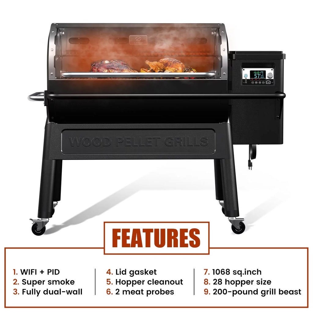 Wood Pellet Grill & Smoker with WiFi Q53805