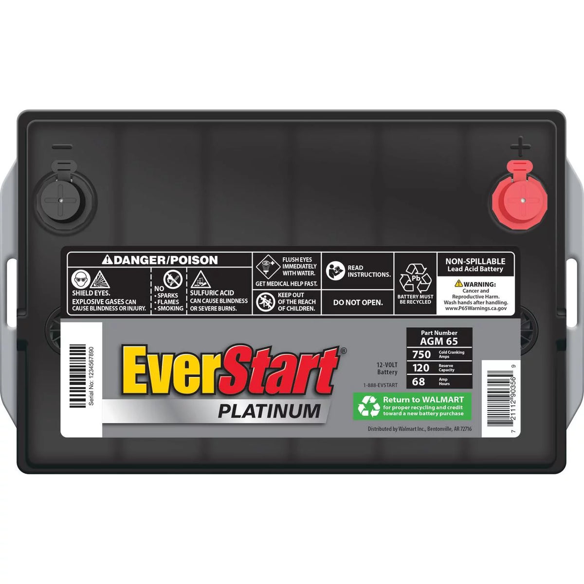 AGM Battery Group Size 65 12 Volt 750 CCA A622
