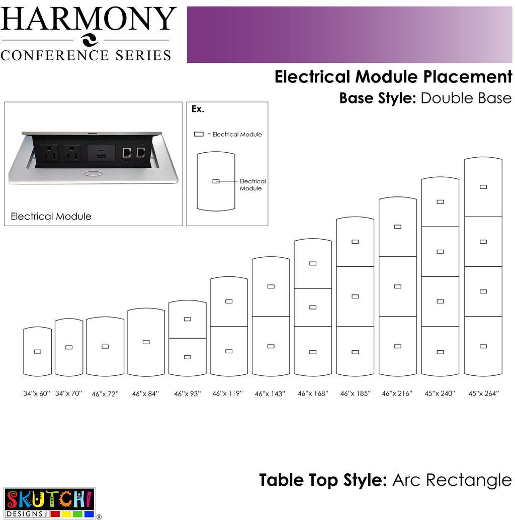 6 Person Rectangular Conference Table Metal Base D46897