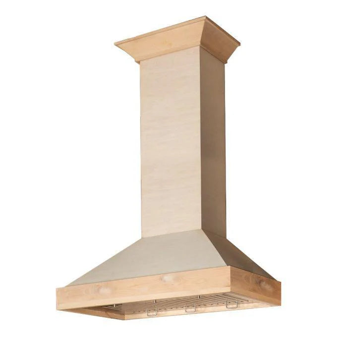 48 in. Unfinished Wooden Wall Range Hood W75420