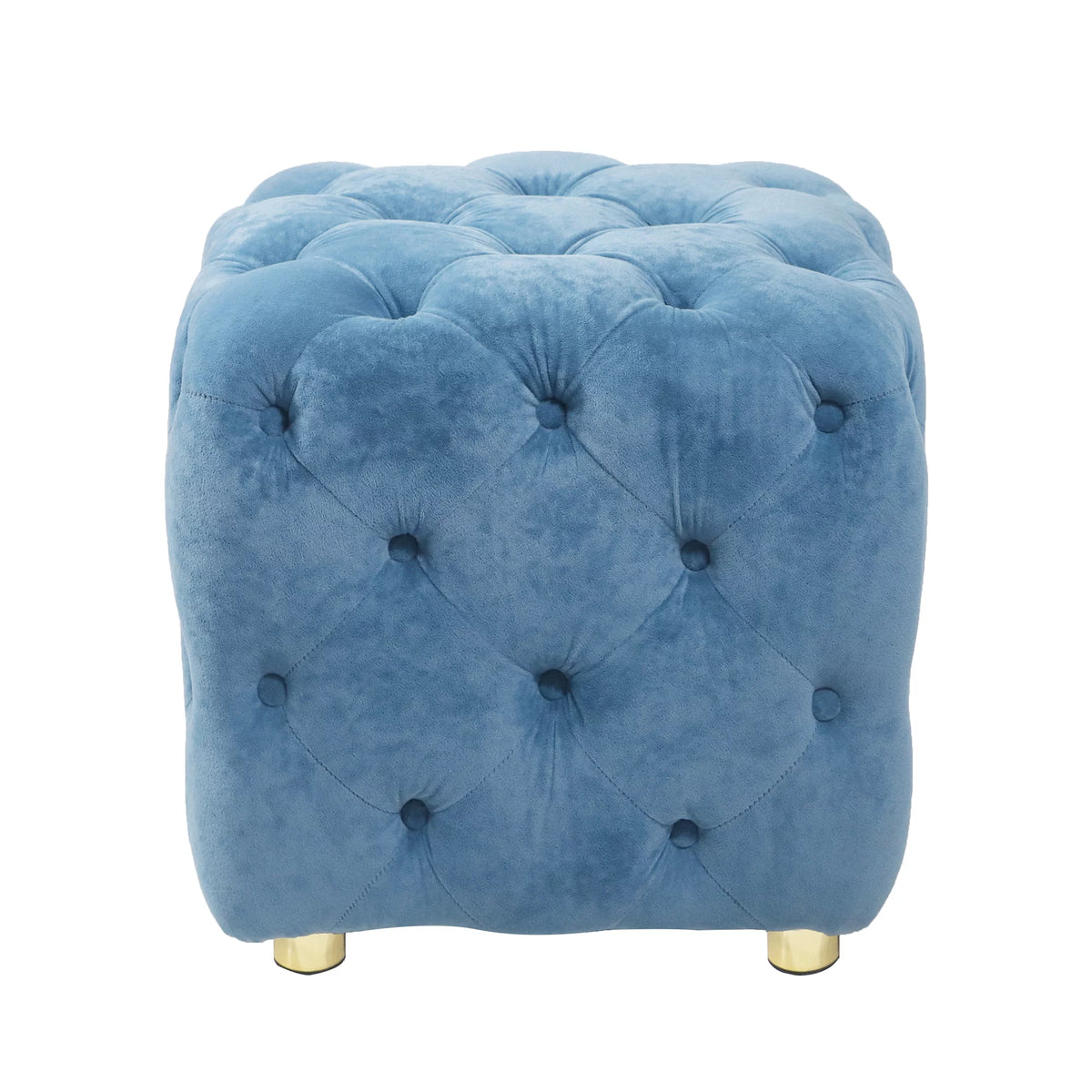 Velvet Tufted Square Ottoman S899