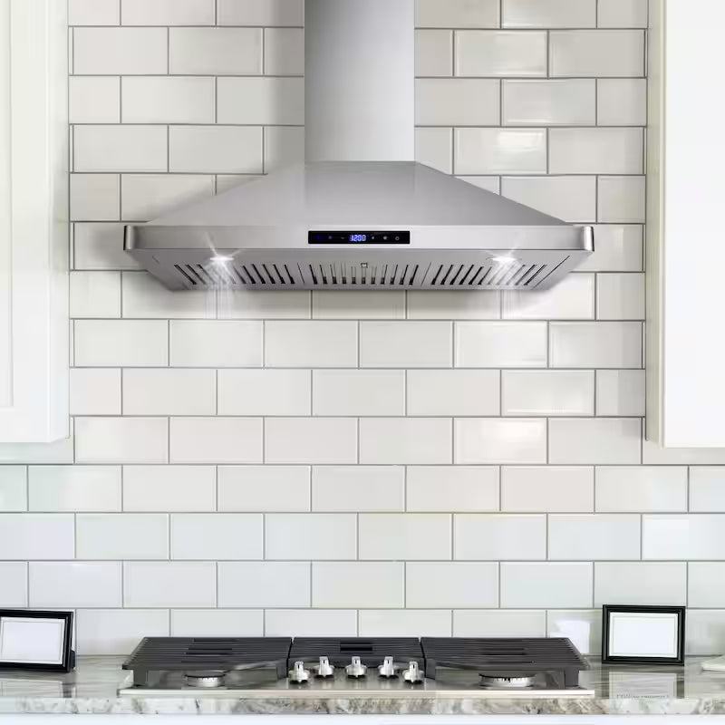 36 in. Stainless Steel Ductless Wall Mount Range Hood with Carbon Filter V484